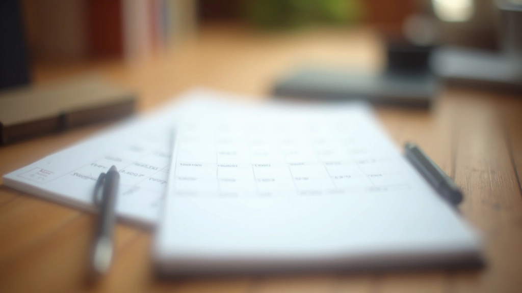 Agenda lunară deschisă cu note despre depuneri și documente primite